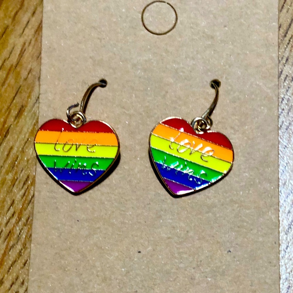 Love Wins Earrings. PRIDE LGBTQ 🏳️‍🌈 Rainbow